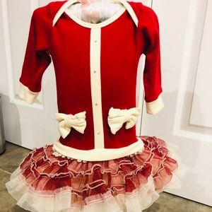 Ooh LaLa Couture Red Christmas infant dress